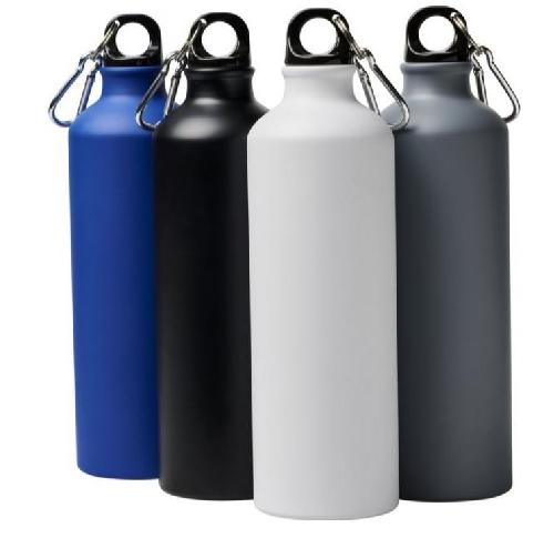 Aluminium Sports Water Bottle With Carabiner Matte 770ml